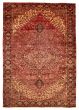 Traditional Vintage/Distressed Red Rectangle 9x12 Turkish Hand-knotted 413207