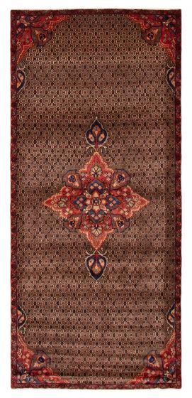 Traditional Brown Area rug Unique Turkish Hand-knotted 391108