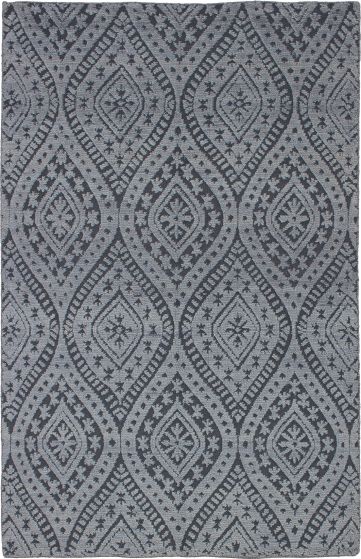 Carved  Contemporary Grey Area rug 5x8 Indian Hand-knotted 272010