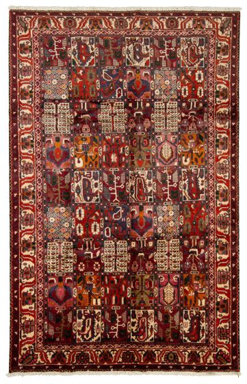 Bordered  Traditional  Area rug 6x9 Persian Hand-knotted 312100