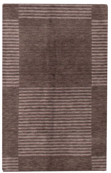Modern  Transitional Grey Area rug 5x8 Turkish Hand Loomed 374502