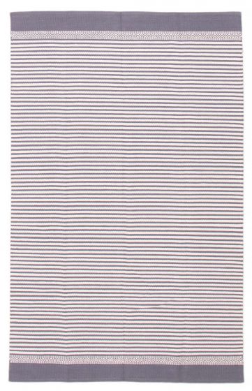 Flat-weaves & Kilims  Stripes Grey Area rug 5x8 Indian Flat-Weave 387312