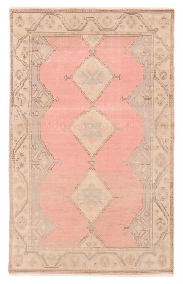 Vintage Pink Area rug 3x5 Turkish Hand-knotted 392079