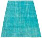 Casual  Transitional Blue Area rug 5x8 Turkish Hand-knotted 296013