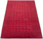 Bordered  Tribal Red Area rug 6x9 Afghan Hand-knotted 301064