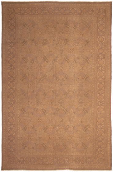 Bordered  Traditional Brown Area rug Unique Chinese Flat-weave 289142