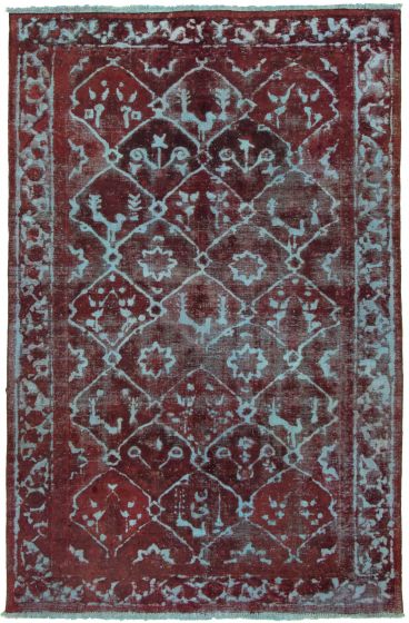 Carved  Transitional Red Area rug 8x10 Turkish Hand-knotted 332410