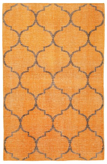 Casual  Transitional Orange Area rug 3x5 Indian Hand-knotted 338120