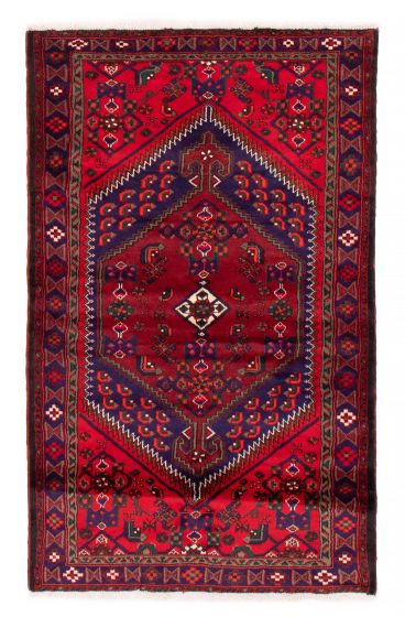 Bordered  Traditional Red Area rug 3x5 Turkish Hand-knotted 380420