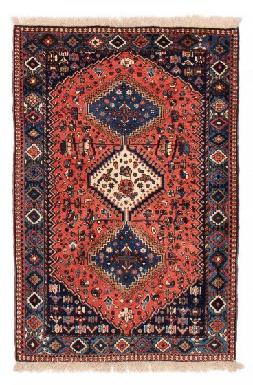 Bordered  Traditional Brown Area rug 3x5 Persian Hand-knotted 382481