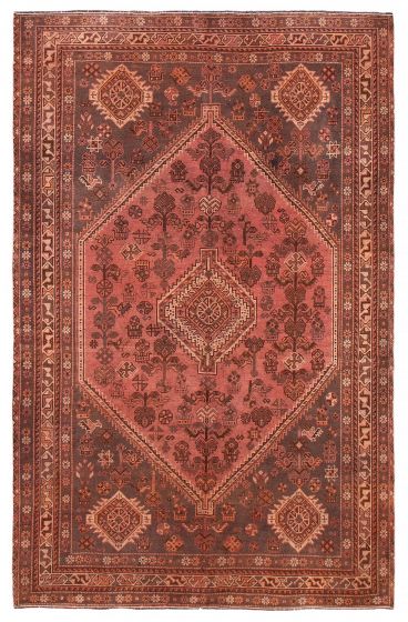 Vintage/Distressed Red Area rug 6x9 Turkish Hand-knotted 388739