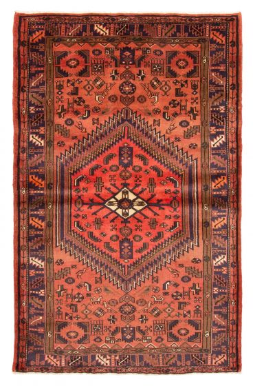 Traditional Tribal Brown Rectangle 5x8 Turkish Hand-knotted 429312