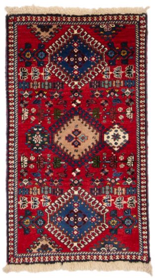 Bordered  Traditional Red Area rug 2x3 Persian Hand-knotted 373434