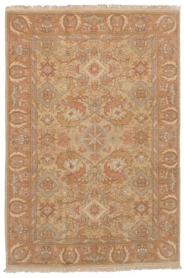 Bohemian  Southwestern Yellow Area rug 3x5 Indian Hand-knotted 253446