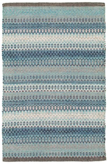 Flat-weaves & Kilims  Transitional Blue Area rug 2x3 Turkish Flat-weave 339212