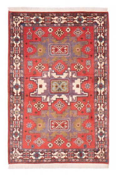 Bordered  Traditional Red Area rug 3x5 Persian Hand-knotted 382368