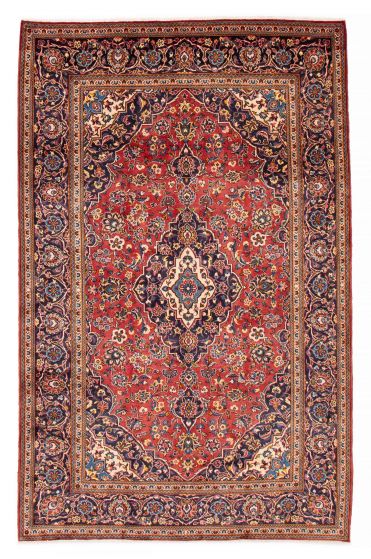 Bordered  Traditional Red Area rug Unique Persian Hand-knotted 385097
