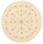Flat-weaves & Kilims  Transitional Ivory Area rug Round Indian Flat-weave 290150