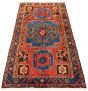 Bordered  Traditional Brown Area rug 4x6 Persian Hand-knotted 303264
