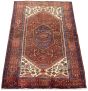 Bordered  Traditional Brown Area rug 4x6 Persian Hand-knotted 303337