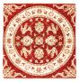 Bordered  Traditional Red Area rug Square Afghan Hand-knotted 379515