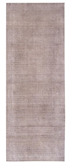 Overdyed  Transitional Grey Runner rug 12-ft-runner Turkish Hand-knotted 374335
