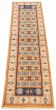 Bordered  Traditional Brown Runner rug 10-ft-runner Indian Hand-knotted 314348