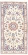 Bordered  Traditional Ivory Area rug Unique Persian Hand-knotted 343478