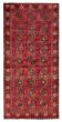 Bordered  Tribal Red Area rug Unique Turkish Hand-knotted 389595