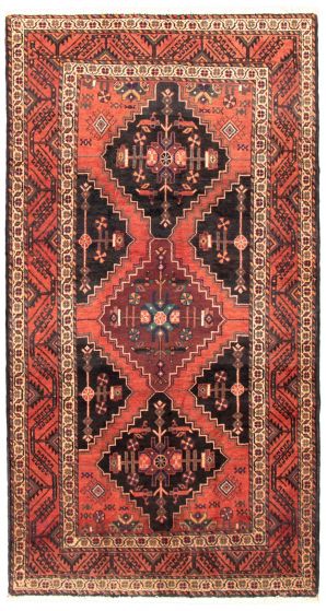 Bordered  Tribal Red Area rug Unique Turkish Hand-knotted 334391