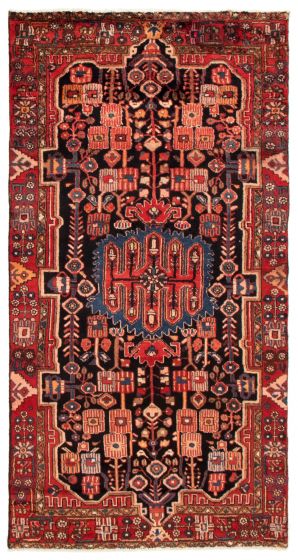 Bordered  Traditional Black Area rug Unique Persian Hand-knotted 353020