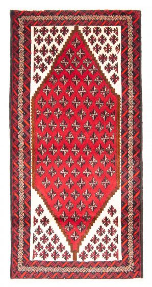 Bordered  Traditional Red Area rug 3x5 Persian Hand-knotted 380847