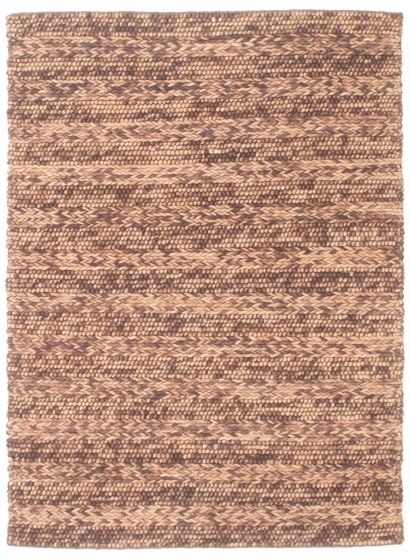 Braided  Tribal Brown Area rug 4x6 Afghan Braid weave 348418