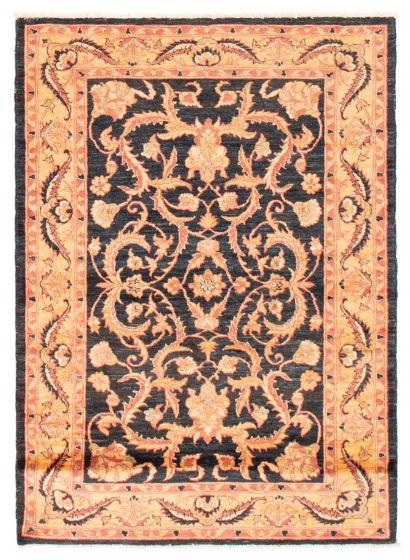 Bordered  Traditional Blue Area rug 3x5 Afghan Hand-knotted 369312