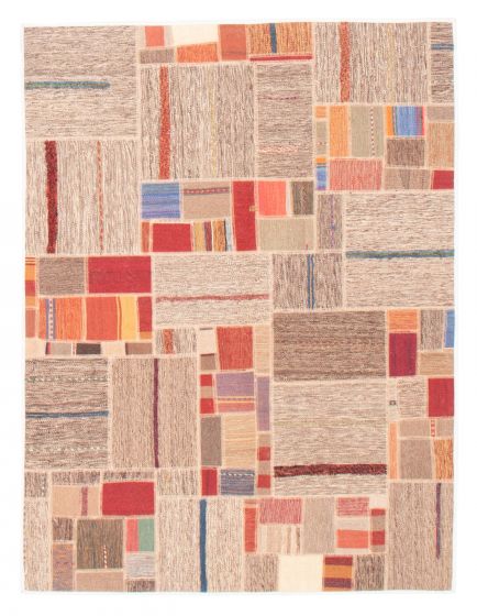 Bohemian  Tribal Brown Area rug 4x6 Turkish Handmade 376065