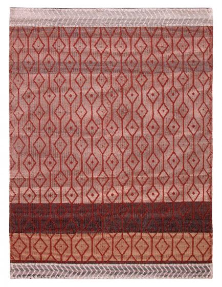 Braided  Transitional Red Area rug 6x9 Indian Braid weave 390598