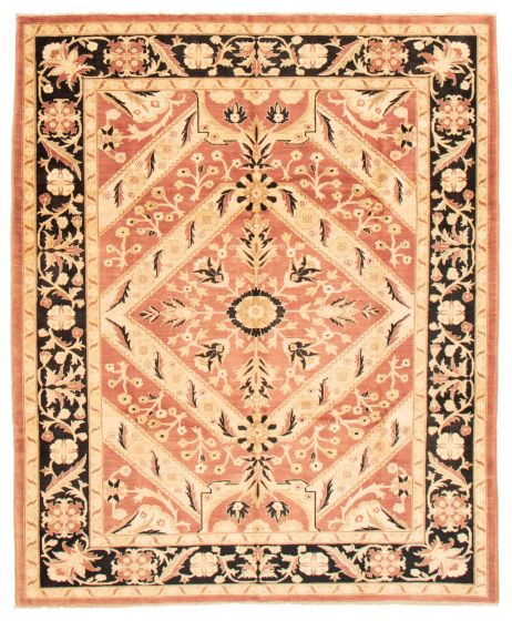 Bordered  Traditional Red Area rug 6x9 Afghan Hand-knotted 362206