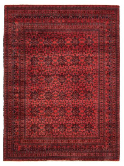 Traditional  Tribal Red Area rug 5x8 Afghan Hand-knotted 313179