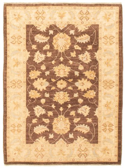 Bordered  Traditional Brown Area rug 3x5 Pakistani Hand-knotted 330372