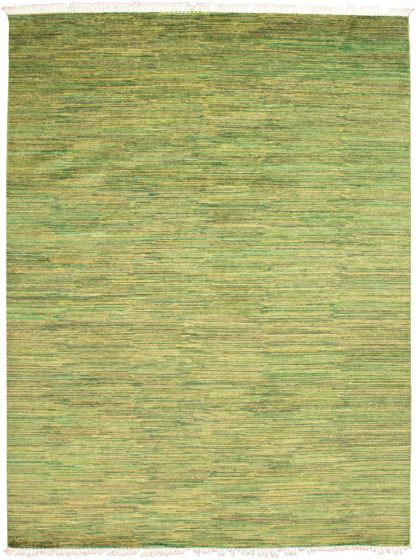 Gabbeh  Tribal Green Area rug 9x12 Pakistani Hand-knotted 339413