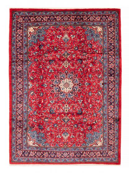 Bordered  Traditional Red Area rug 6x9 Persian Hand-knotted 383884