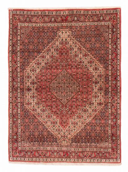 Bordered  Traditional Red Area rug 3x5 Persian Hand-knotted 385554