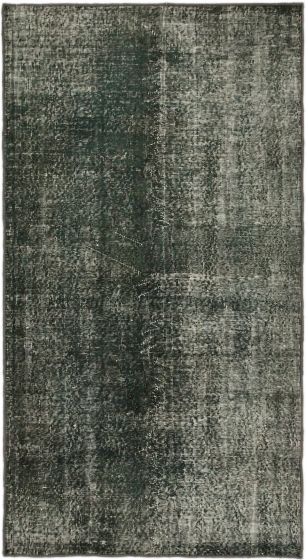 Transitional Green Area rug 4x6 Turkish Hand-knotted 163135