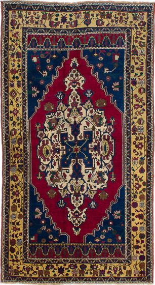 Traditional Red Area rug 6x9 Turkish Hand-knotted 232150