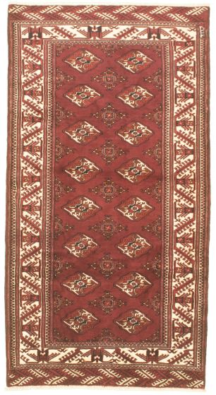 Bordered  Tribal Brown Area rug Unique Russia Hand-knotted 319042