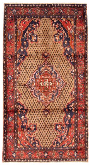Bordered  Traditional Brown Area rug Unique Persian Hand-knotted 365114