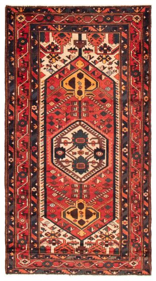 Bordered  Traditional Red Area rug Unique Persian Hand-knotted 371205
