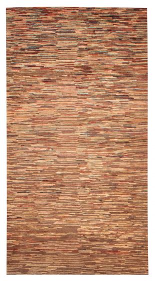 Stripes  Transitional Brown Area rug 3x5 Pakistani Hand-knotted 374583