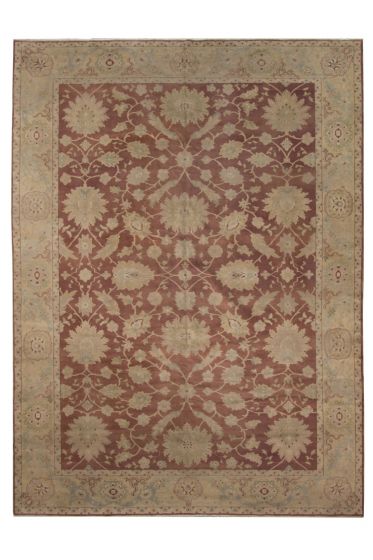Bordered  Traditional Red Area rug 10x14 Turkish Hand-knotted 308213