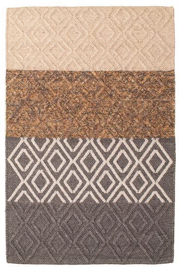 Braided  Southwestern Grey Area rug 5x8 Indian Braid weave 345406